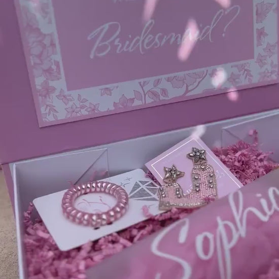 Custom Name Gift Box, Personalized Gift Box, Bridesmaid Proposal Box Empty, Magnetic personalized gift box