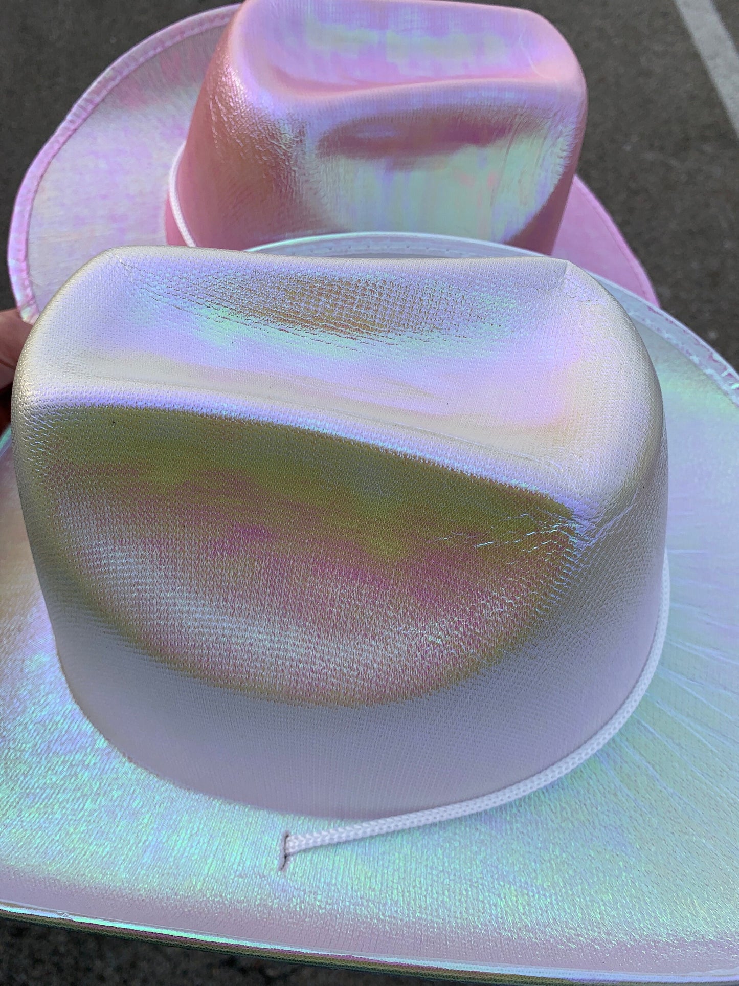 Holographic Cowboy Hat Bachelorette Party favors | Pink Cowboy Hat | Cowgirl Hat | Bachelorette Party outfit Ideas Gift
