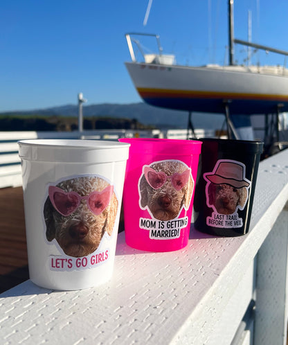 Custom Hot Pink Bachelorette Party Cups