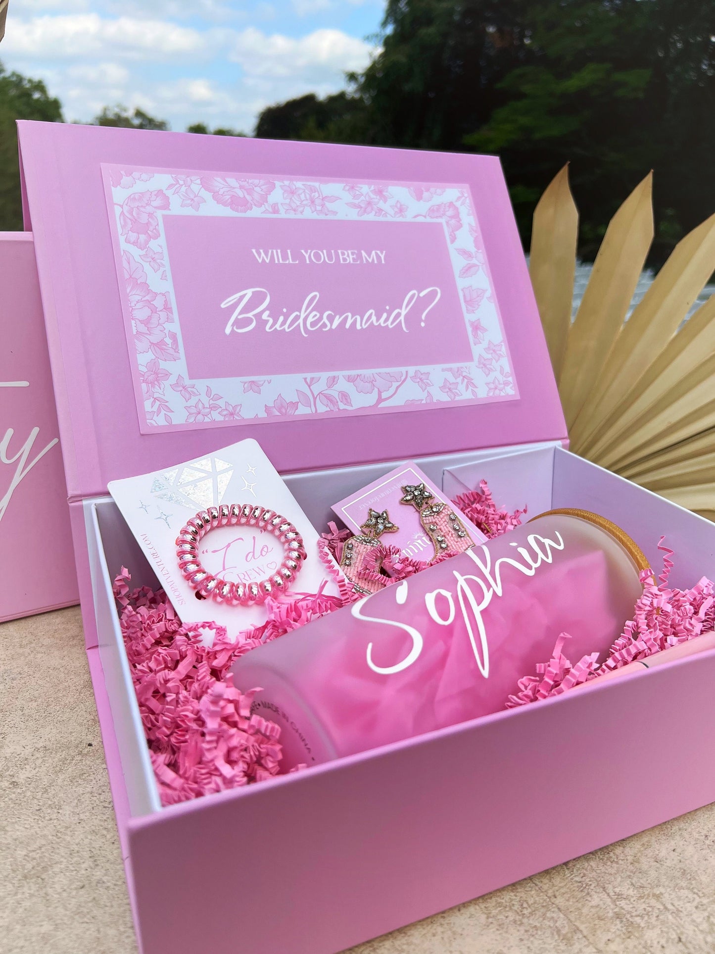 Bridesmaid Proposal Box Empty, Bridesmaid gift box, magnetic personalized gift box custom, flower girl proposal, maid of honor proposal