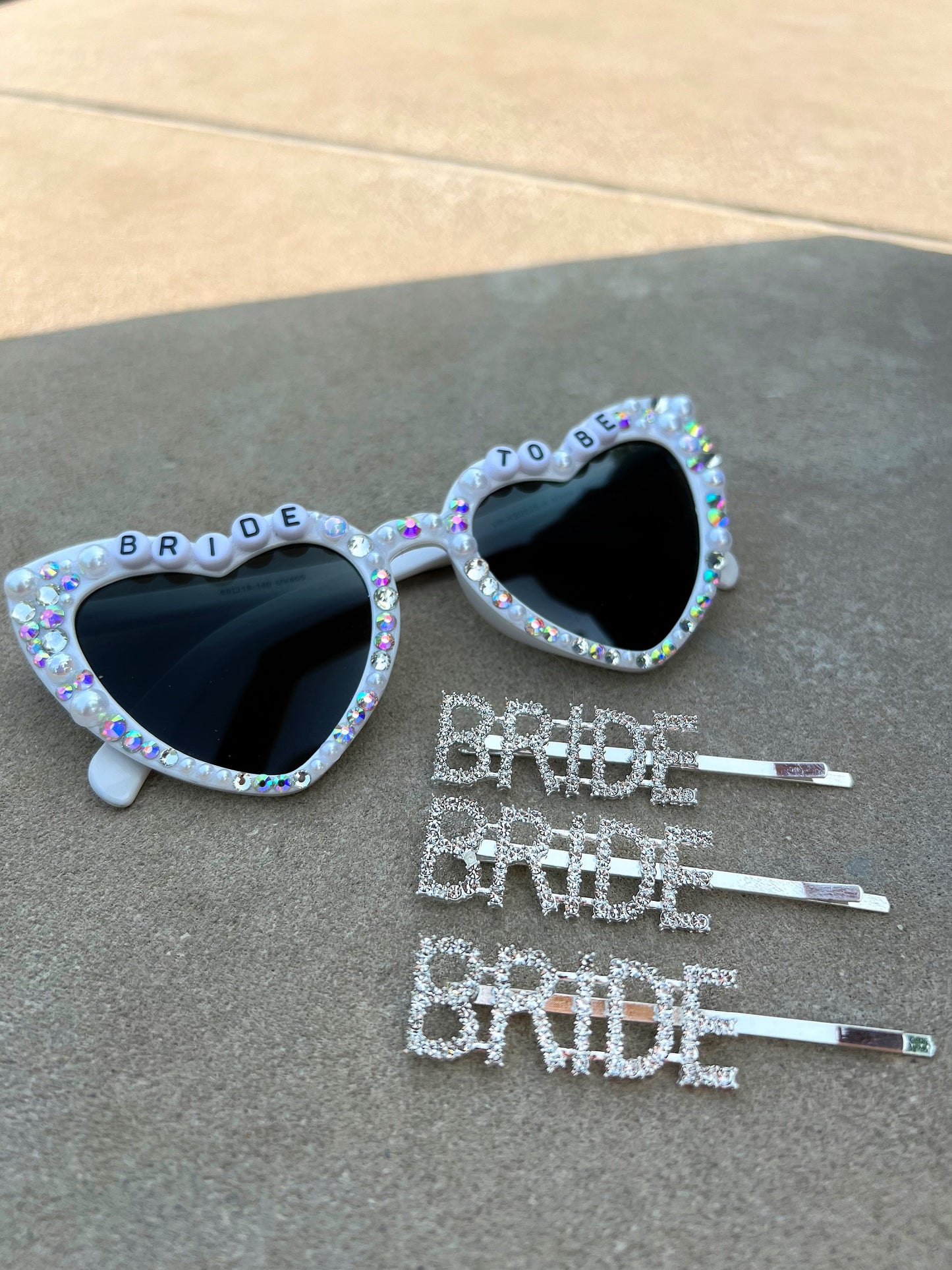 Bachelorette party decorations, bride to be, bride gifts, Bride sunglasses, heart sunglasses