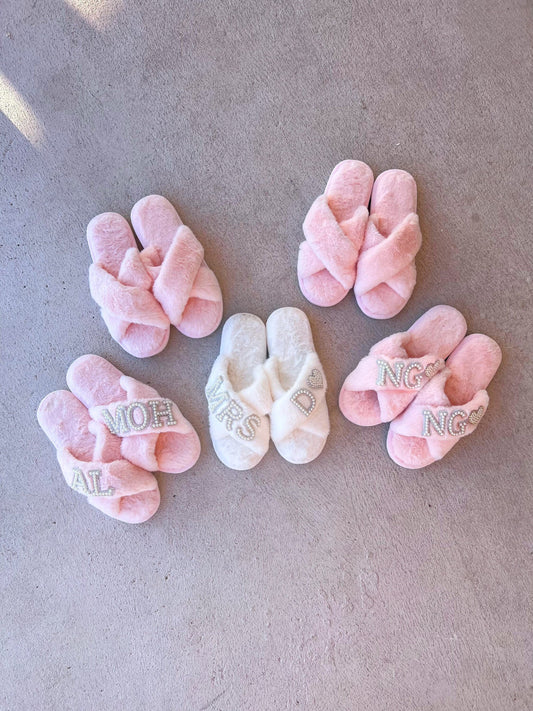 Bridesmaid gifts | bridesmaid slippers set of 6 | bridesmaid proposal | bride gift | bachelorette party favors | Maid of honor gift